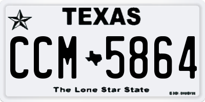 TX license plate CCM5864