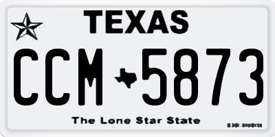 TX license plate CCM5873