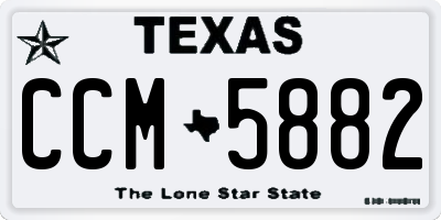 TX license plate CCM5882