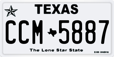 TX license plate CCM5887