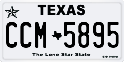 TX license plate CCM5895