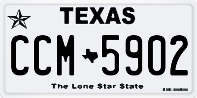 TX license plate CCM5902