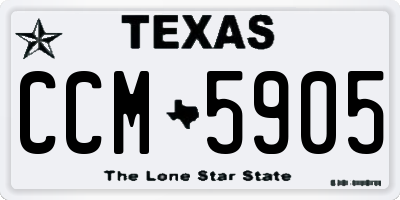 TX license plate CCM5905