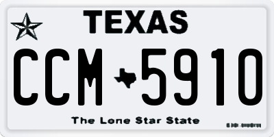 TX license plate CCM5910