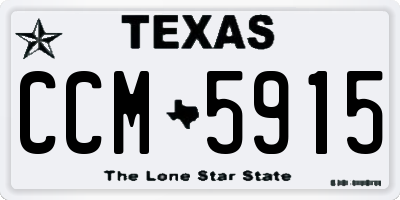 TX license plate CCM5915