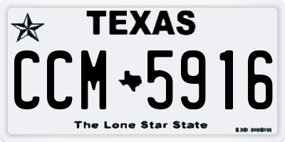TX license plate CCM5916