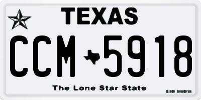 TX license plate CCM5918
