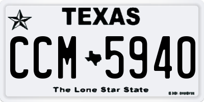 TX license plate CCM5940