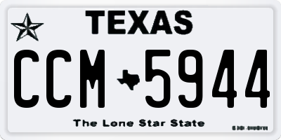 TX license plate CCM5944