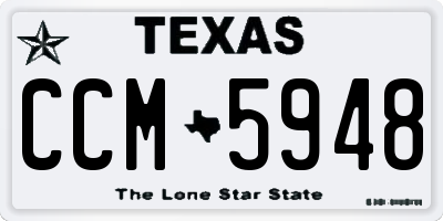 TX license plate CCM5948