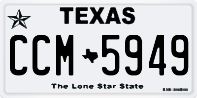 TX license plate CCM5949