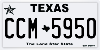 TX license plate CCM5950