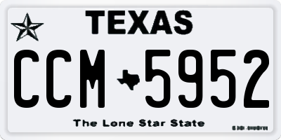 TX license plate CCM5952