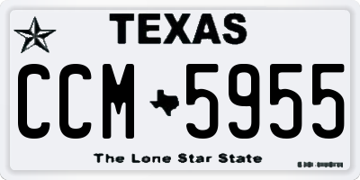 TX license plate CCM5955