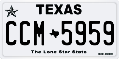 TX license plate CCM5959