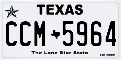 TX license plate CCM5964