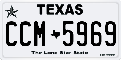 TX license plate CCM5969
