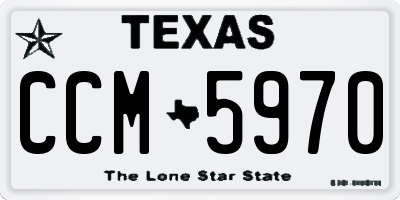TX license plate CCM5970