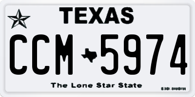 TX license plate CCM5974