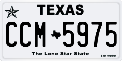 TX license plate CCM5975