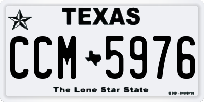 TX license plate CCM5976