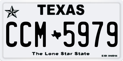 TX license plate CCM5979