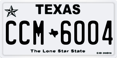 TX license plate CCM6004
