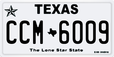 TX license plate CCM6009