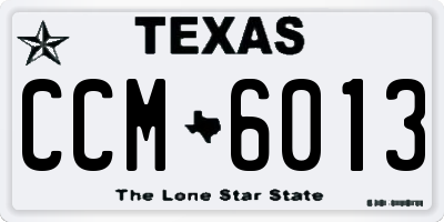TX license plate CCM6013