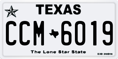 TX license plate CCM6019