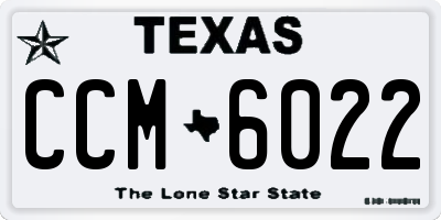 TX license plate CCM6022