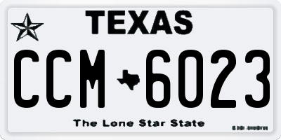 TX license plate CCM6023