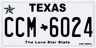 TX license plate CCM6024