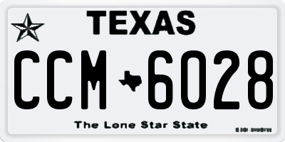 TX license plate CCM6028