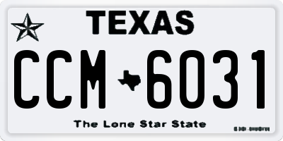 TX license plate CCM6031