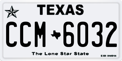 TX license plate CCM6032