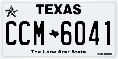 TX license plate CCM6041
