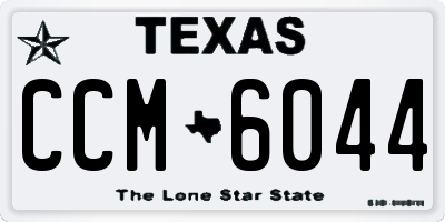 TX license plate CCM6044