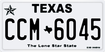TX license plate CCM6045