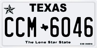 TX license plate CCM6046
