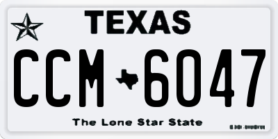TX license plate CCM6047