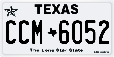 TX license plate CCM6052