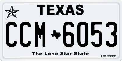 TX license plate CCM6053