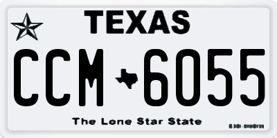 TX license plate CCM6055