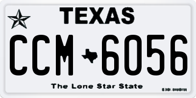 TX license plate CCM6056