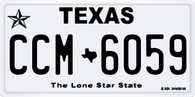 TX license plate CCM6059