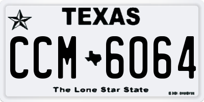 TX license plate CCM6064