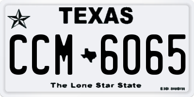 TX license plate CCM6065