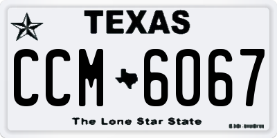 TX license plate CCM6067