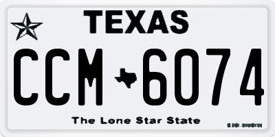 TX license plate CCM6074